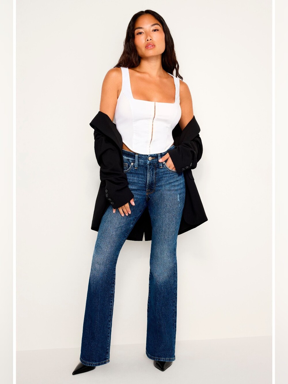 Good American Good Petite Bootcut Jeans